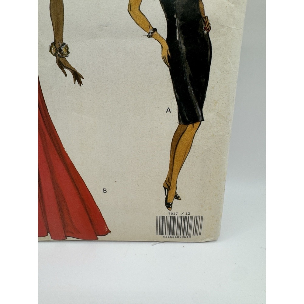 Vogue 7917 Very Easy Evening Gown Dress Pattern Sz 12-14-16 Uncut 1990 Formal - Picture 5 of 11
